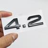 3D ABS Car Sticker Chrome Black Letters 2.4 3.2 3.6 4.2 Logo Emblem Trunk Badge for qaz19 A3 A4 A5 A6 A7 A8 Q3 Q5 Q7 Accessories