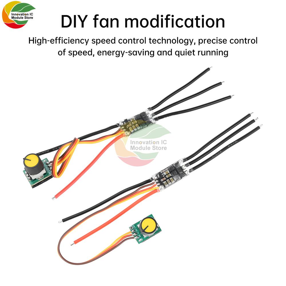 Brushless ESC Bidirectional 20-30A High Current Miniaturized Motor Controller for DIY Fans Drills Power Tools