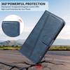 Para Xiaomi Redmi 15 4G (EE.UU.) (171 mm) Funda Tipo Billetera Líneas Forma T Cuero Soporte Cubierta de Teléfono