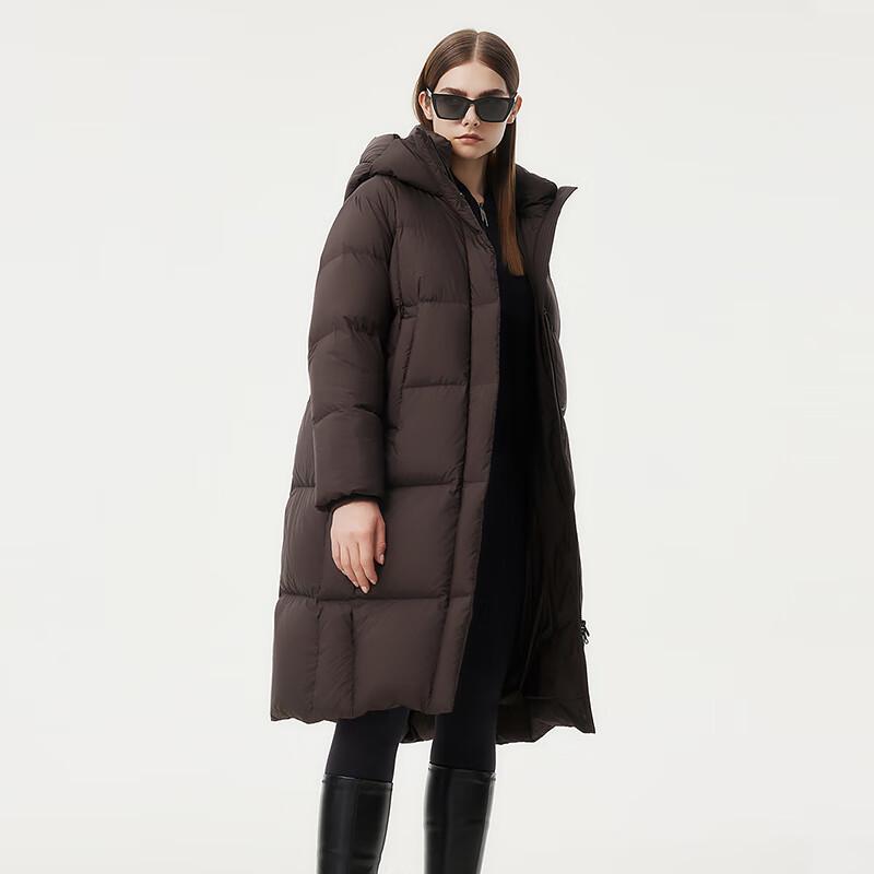 Tanboer Damen TBF530836Z Lange Verdickte Daunenjacke mit Kapuze