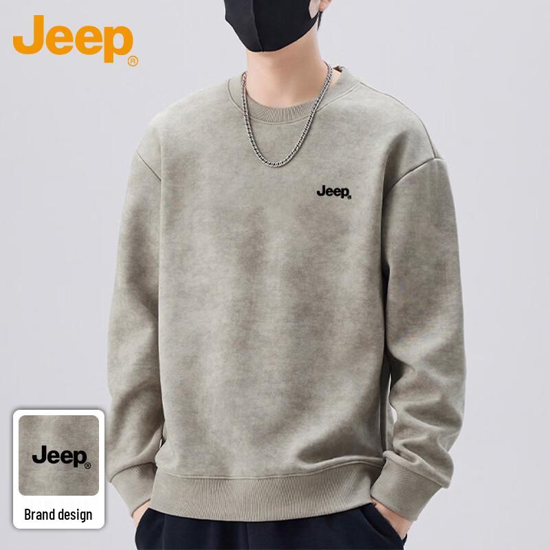 JEEP Men s Spring Heavyweight Loose Tie-Dye Sweatshirt XL