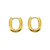 Fashion Stainless Steel Hoop Earrings For Women 4mm Thick U Shape Punk Hip Hop Gold Silver Color Female Jewelry Pendientes Mujer