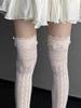 2K Retro Lolita Thigh High Fishnet Stockings Sheer Lace Trim Japanese Jk Inspired Ballet Overknee Hosiery For Women