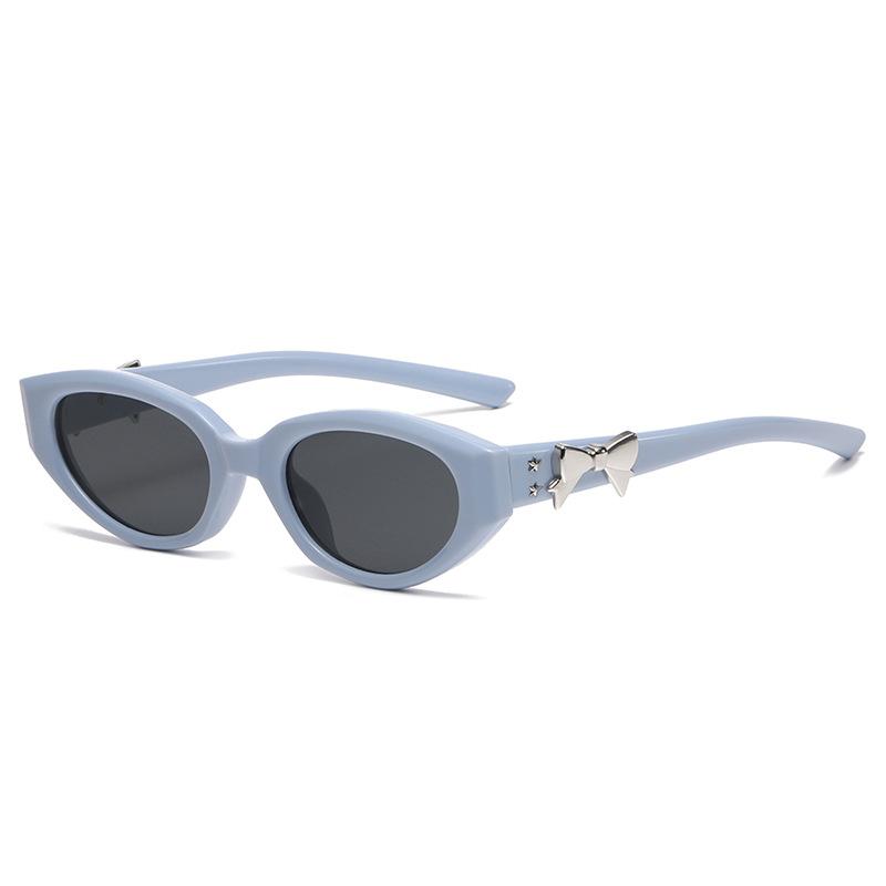Retro Oval Bow Sunglasses Women Small Frame Designer UV400 Eyewear Fashion Outdoor Leisure Sun Glasses