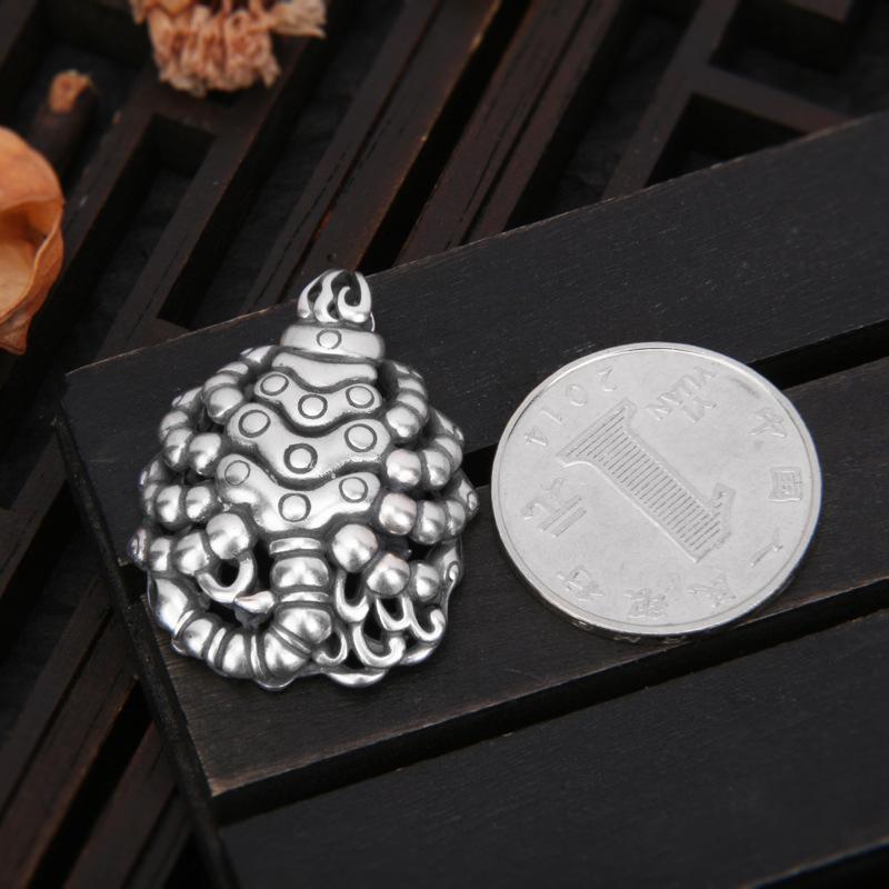 Nine-headed Flame Iron Scorpion Buddha Bead Necklace Pendant Tiantie Hardware Niang Pulling Iron Scorpion Body Protection Pendant