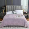 Multi-Functional Plush Jacquard Coral Fleece Blanket - Solid Color, Customizable for Office or Home Use