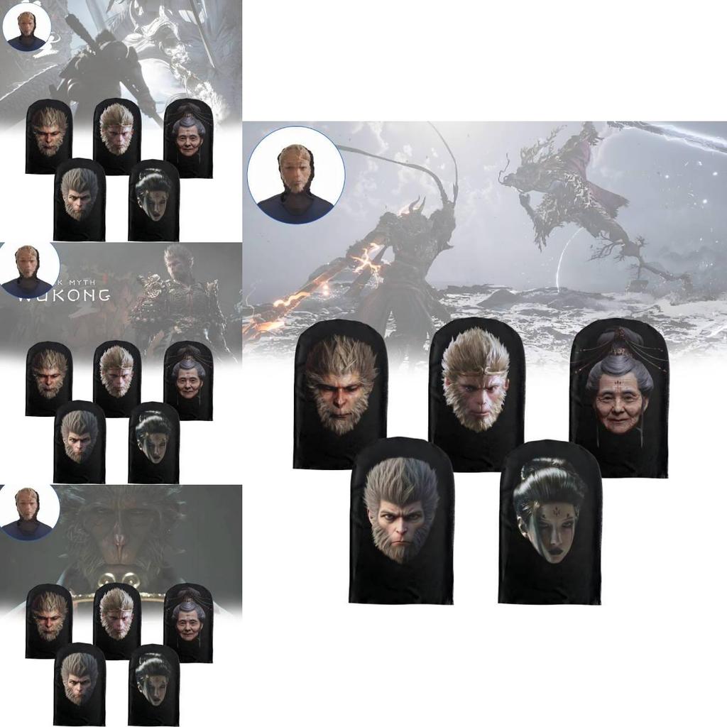 Unique Black Myth Wukong Hooded Mask Comfortable Sun Wukong Face Protector For All Occasions