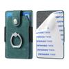 Phone Holder Wallet Case Card Slot Holder PU Leather Back Sticker Adhesives With Ring Stand For Mobile Phone iPhone Samsung