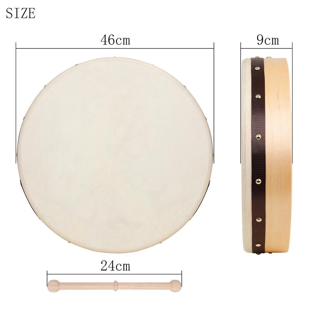 16-18 Inch Irish Sheepskin Hand Drum for Xinjiang Dance and Ethnic Performance