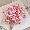 Artificial Peach Blossom Realistic Fake Silk Flower Stem Home Office Wedding Party Faux Flower Table Centerpiece Decoration