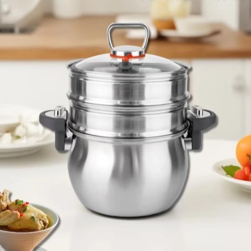 OLOEY 304 Stainless Steel Multi-function Stew Pot