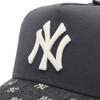 New Era Mesh Cap 9FORTYA-FRAME MLB Monogram Jacquard NY BlackChrome FREE 940AFTR MLB JAQ NEYYAN BLK CHR 14388617 NER36C9040