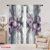 2D flat printing 2pcs Drapes Geometric Floral Blackout Polyester Party Decorations Suitable for All Occasions decorate