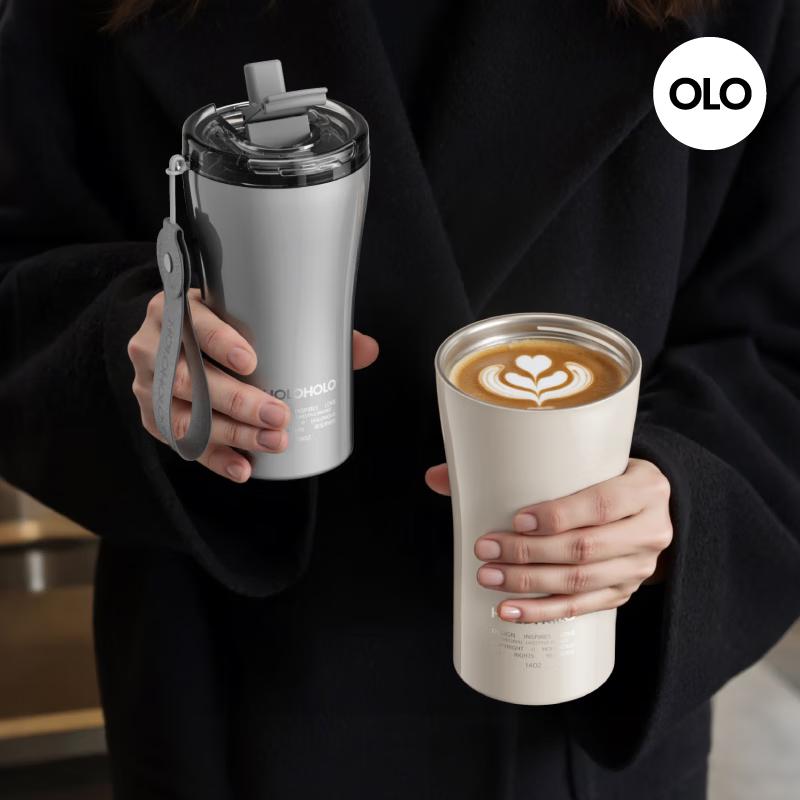 HOLOHOLO Insulated Straw Coffee Tumbler