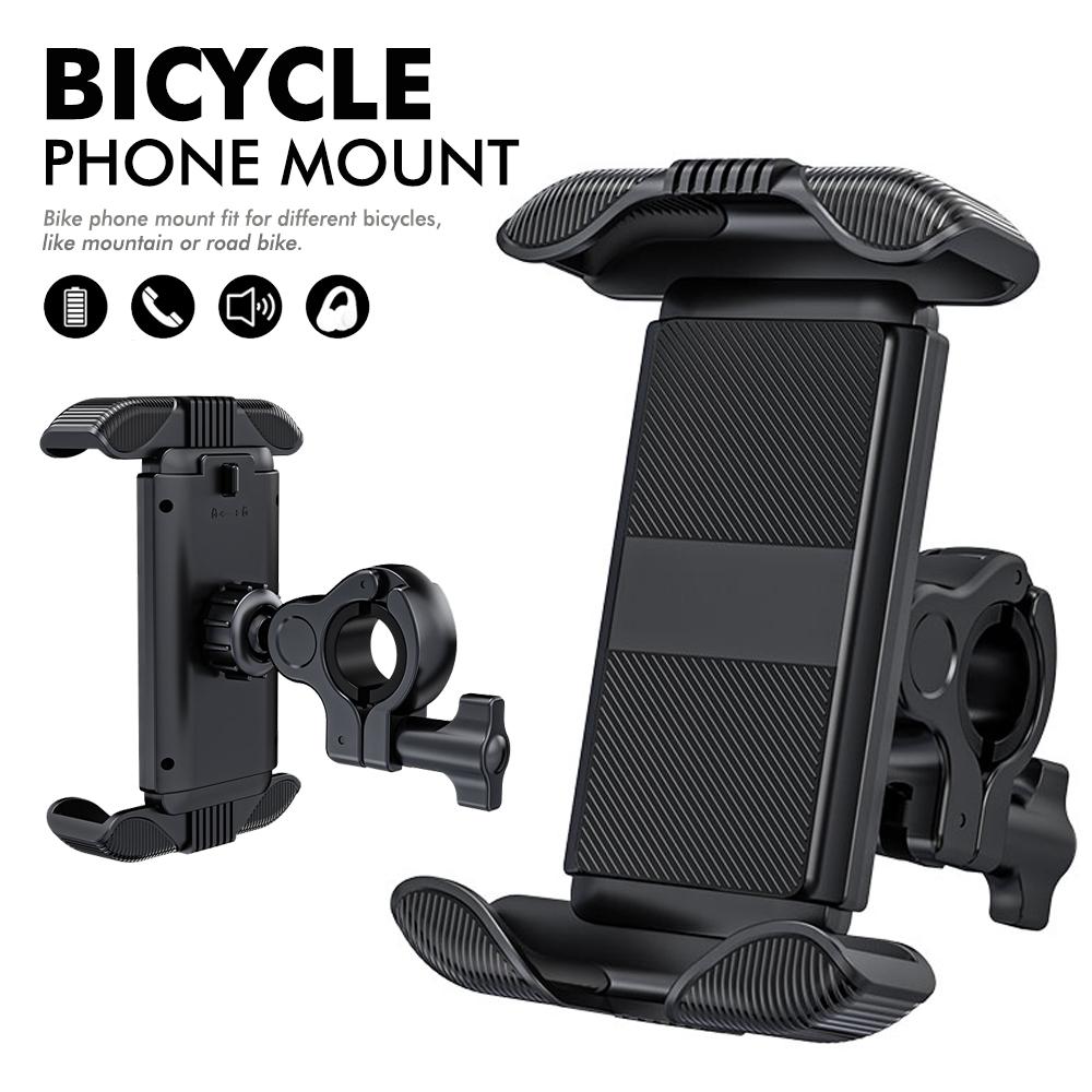 Universal Bike Phone Holder, Shockproof 360° Rotatable Motorcycle Mount with Quick Release for Fall Cycling & Dirt Riding