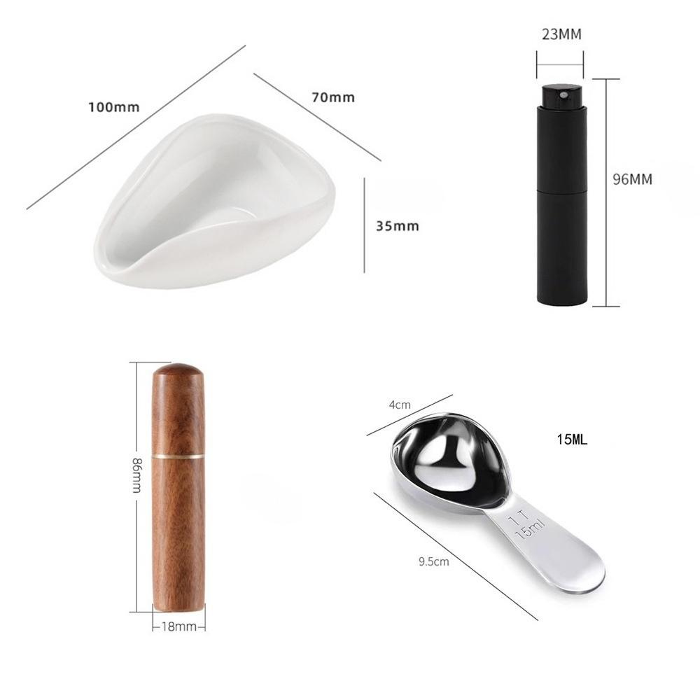 Ceramic Coffee Bean Measuring Tray Set - Green Bean Tray, Weighing Dish, Roasted Bean Sample Plate for Baristas/Home Lovers, Gift Box YJKJ-006