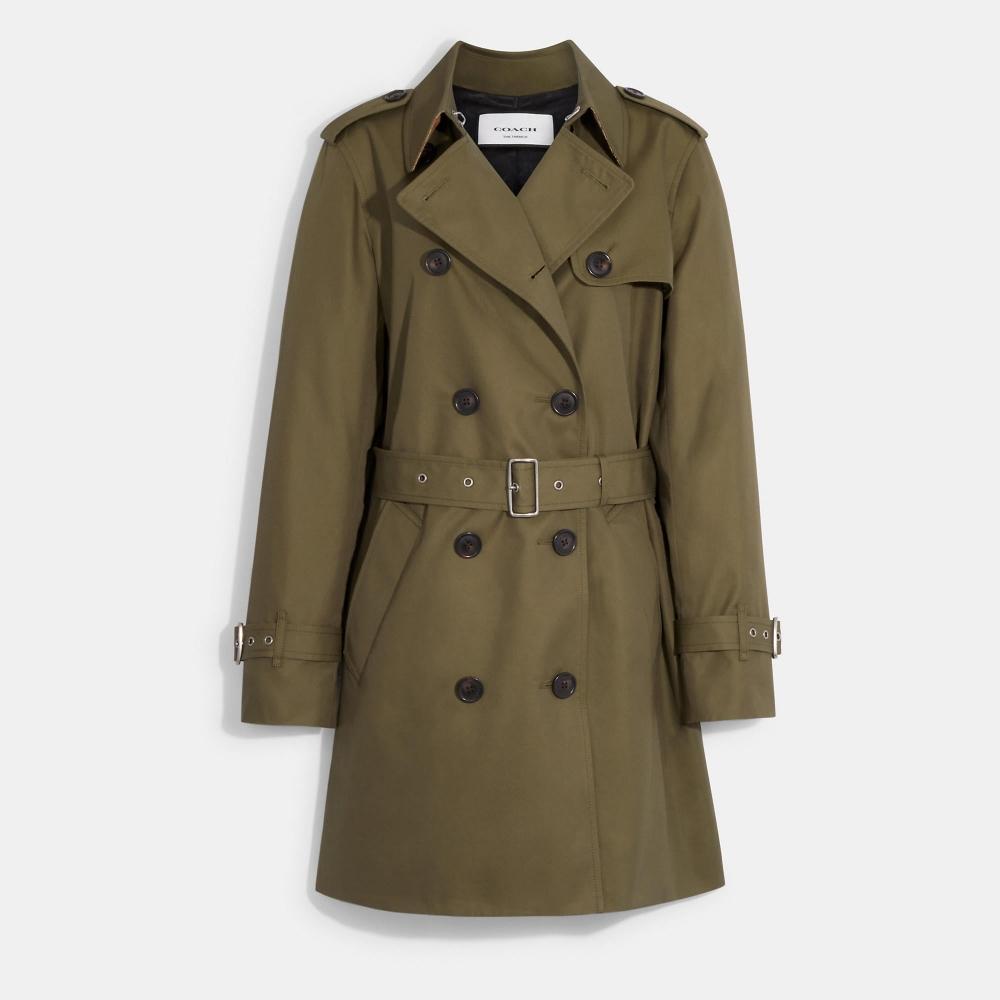 

Coach Solid Mid Trench Dark Fern Small
