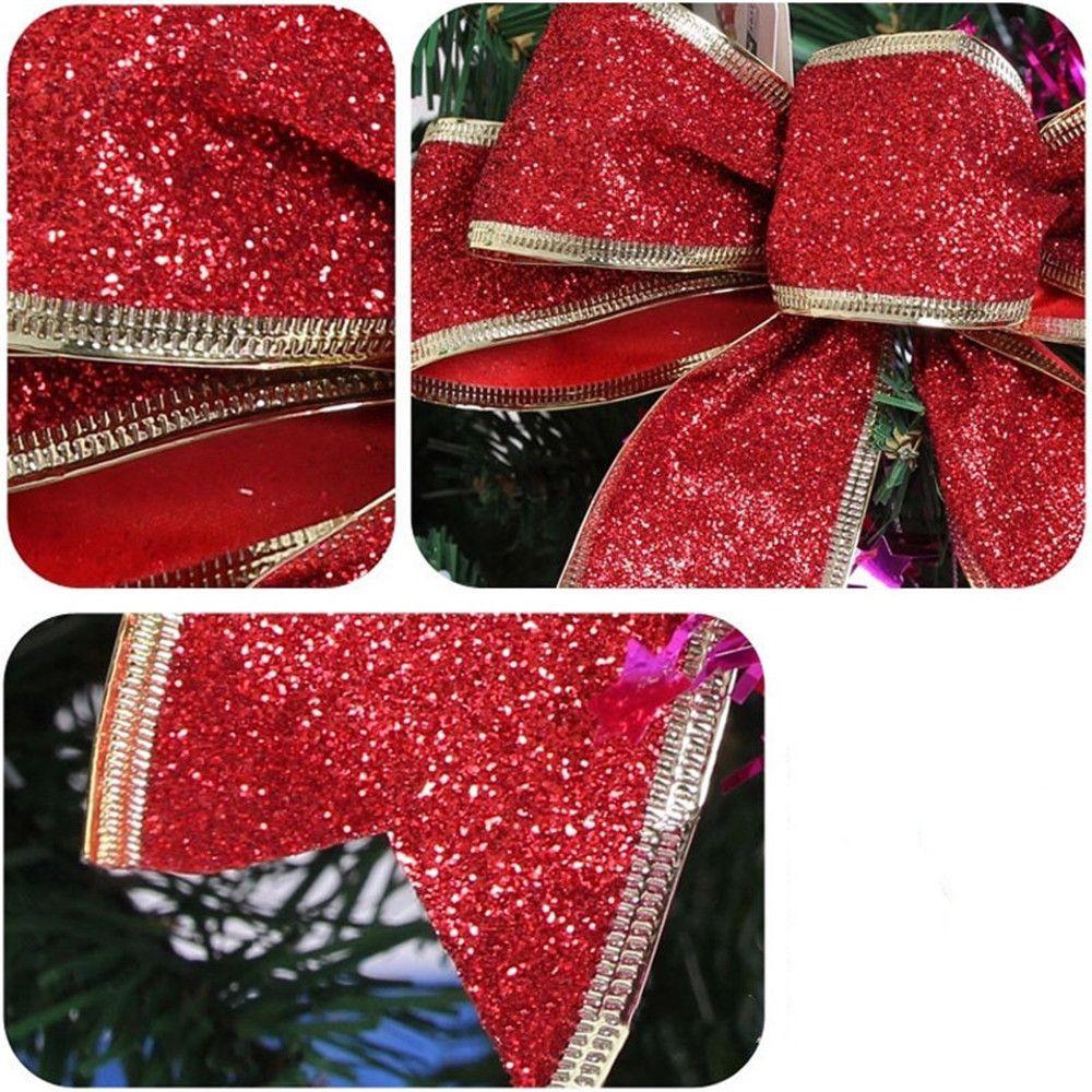 Decorate Gold Powder Bow Pendant Christmas Decorations Christmas Bow Bow Christmas