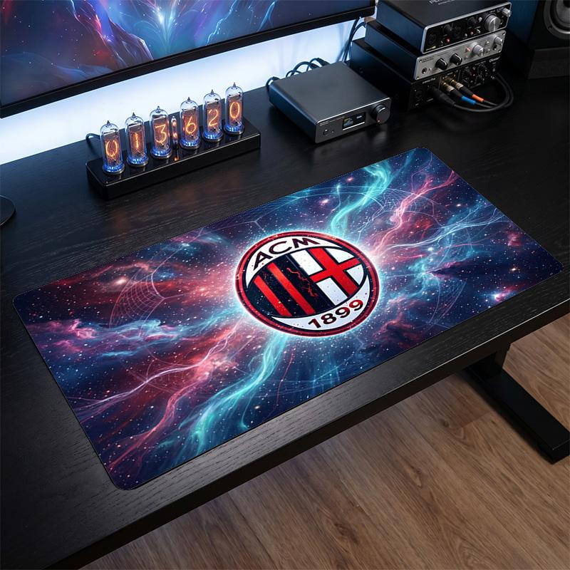 AC Milan Printed Large Mouse Pad, Non Slip Soft Rubber Gaming Desk Mat for Office Laptop Computer Decor