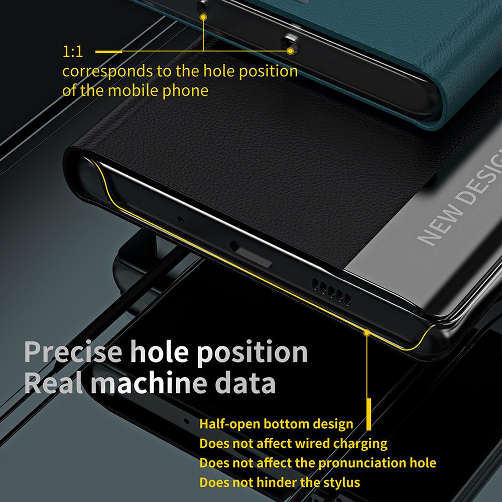 Pro iPhone 17 Pouzdro Kožený Kryt na Telefon proti Pádům se Stojanem