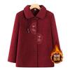 Winter woolen coat thickened old lady winter plush top clothes