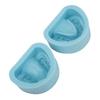 2pcs Dental Material Female Mold Full Mouth Soft Silicone Edentulous Female Plaster Model