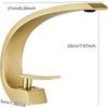 1pcs New Gold Single Handle Bathroom Sink Faucet, Long Neck Elegant Design Single Hole Lavatory Faucet Basin Mixer Tap LS
