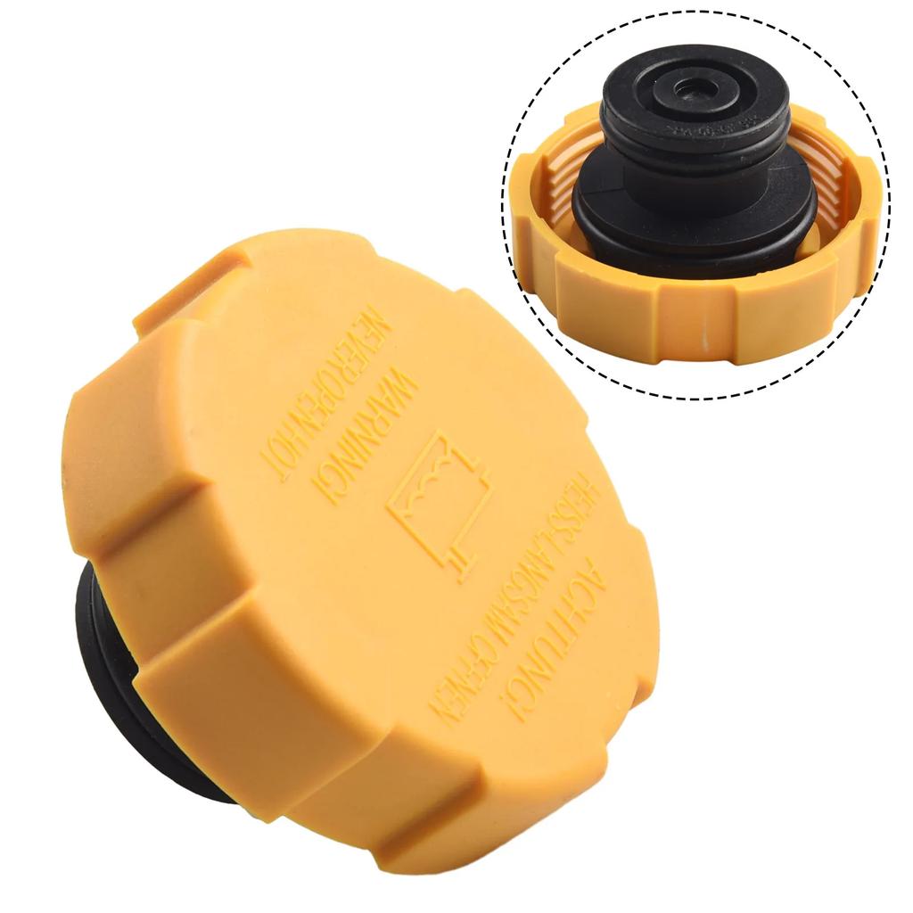 1PC Radiator Coolant Expansion Tank Cap For Opel For SAAB 9-3 9202799 1304677 Plastic Yellow High Quality Car Accessories