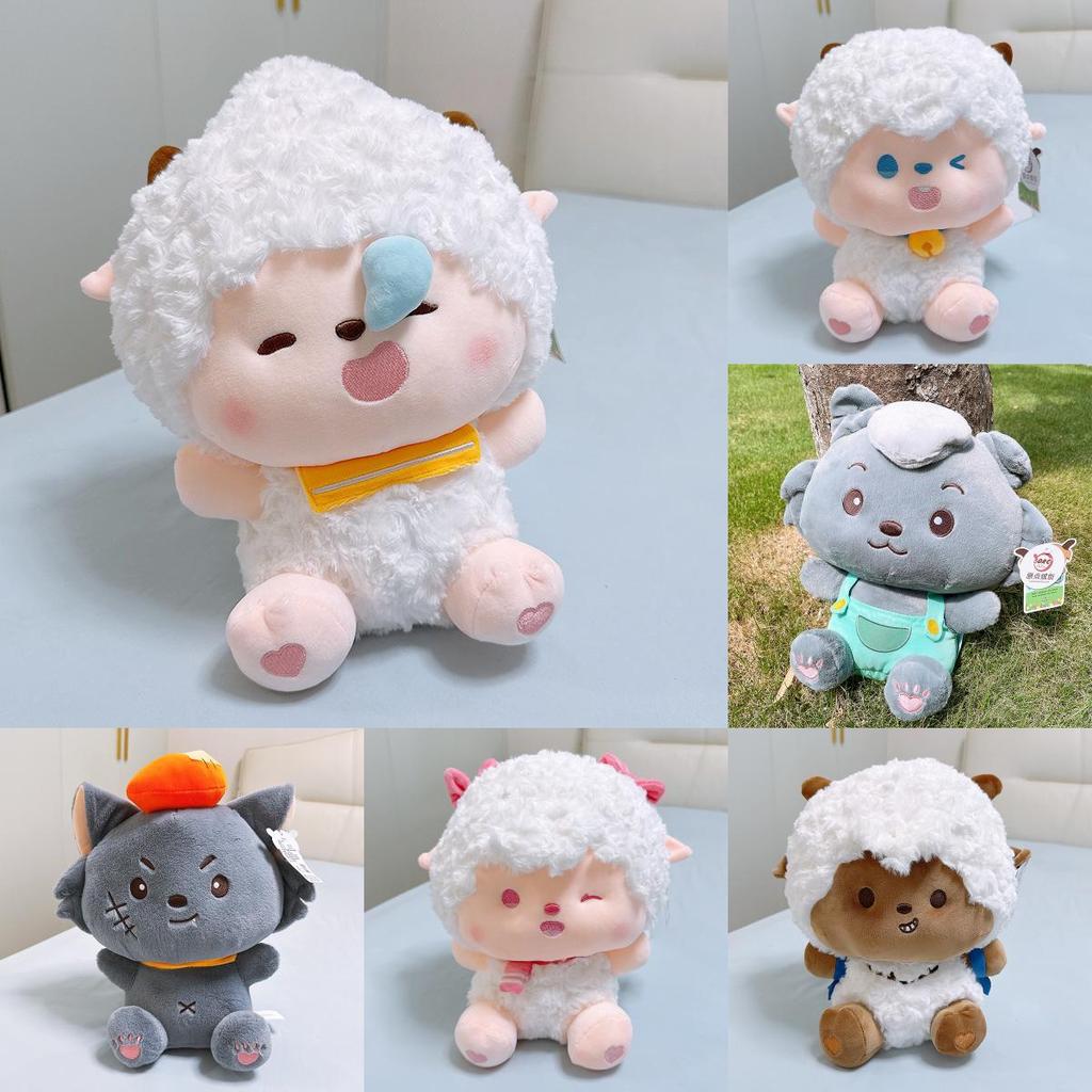 Pleasant Goat And Big Wolf Plush Toy With Soft Short Pile For Kids And Collectors
