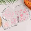 100Pcs Plastic Transparent Gift Bag Sakura Candy Cookie Packaging Bag With Diy Self Adhesive Bag Wedding Decoration Party Bags