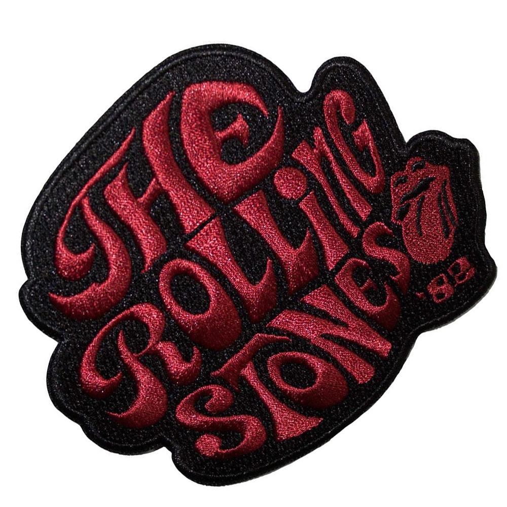 The Rolling Stones Â´82 Swirly Logo Iron On Patch