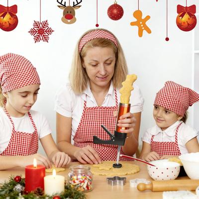 Yousheng Kekspresse Edelstahl Keks Ausstecher Set für Anfänger Keks Teig Extruder mit Ergonomischem Griff Keks Dekoration Werkzeug