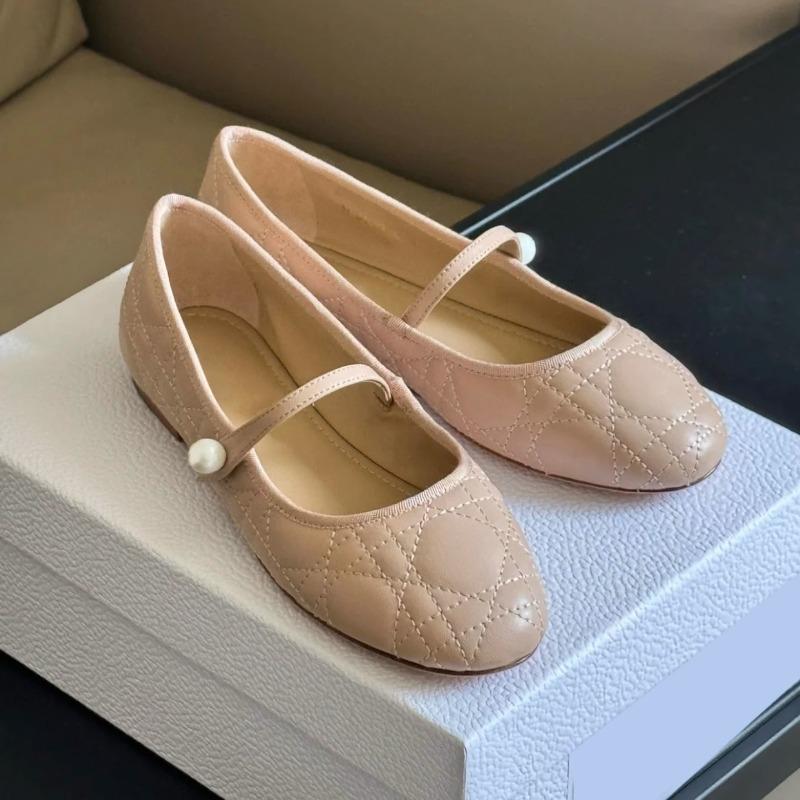 Модные и универсальные новые балетки с ремешком на подошве Одиночная обувь для женщин 40 розовый 2560₽