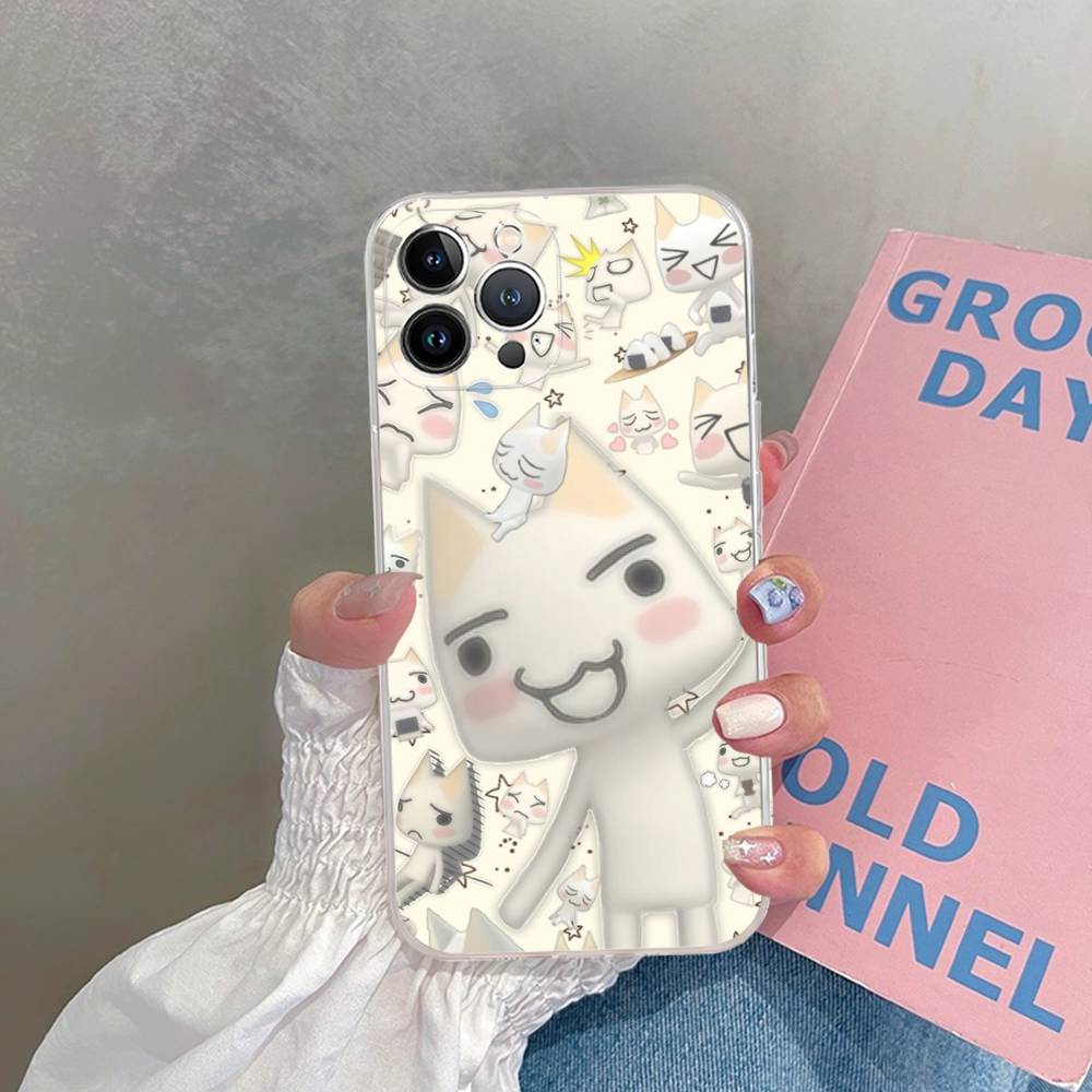 

Popular Cute T-Ttoro I-Inoue Cat For IPhone 17 16 15 14 13 12 Mini 11 Pro Max Transparent Case iPhone 14 plus
