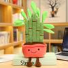 Kawaii Potted Green Plant Humanoid Doll Plush Toy Stuffed Flowerpot Pine Tree Bamboo Plushie Decor Gift