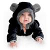 Boys and Girls Bear Long Sleeve Hooded Foot Wrapped Bodysuit Crawling Suit
