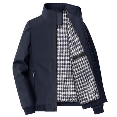 Men's Jacket In the Old Spring and Autumn New Business Casual Fashion with a Dad Fitted with Clothes Coat