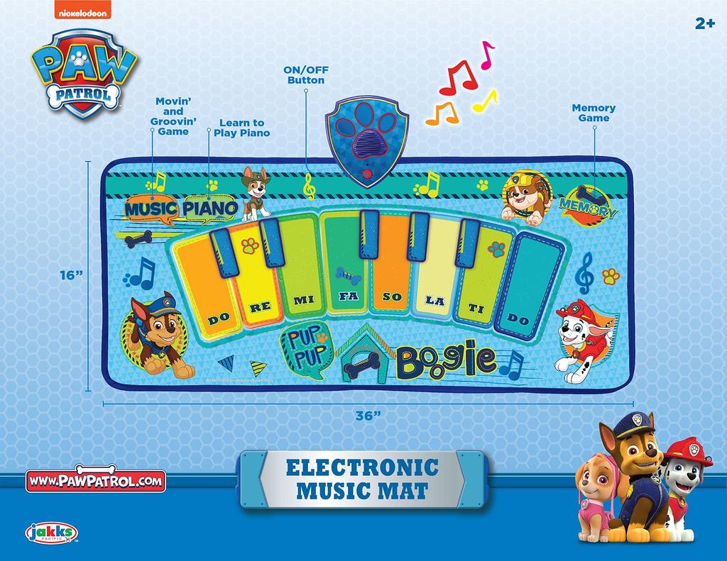 Nickelodeon Paw Patrol Electronic Music Mat Play Dancing with Puppies