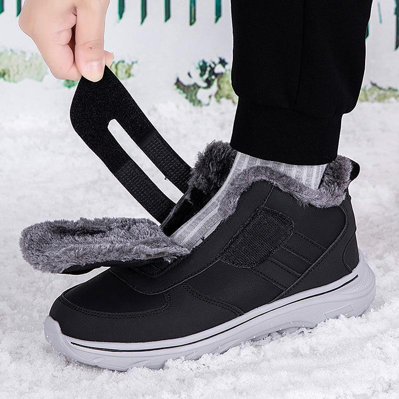 Men's Winter High-Top Waterproof Soft Sole Snow Boots with Warm Cotton Lining