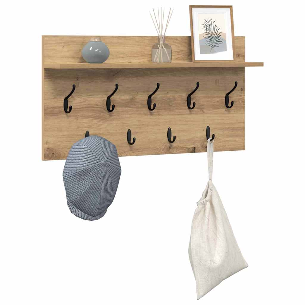 Wall Mounted Nightstand Artisan Oak Finish 80 x 40 x 12 cm