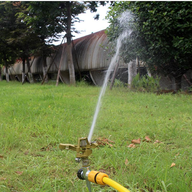 Zinc Alloy Rotating Lawn and Garden Sprinkler with Ground Stake