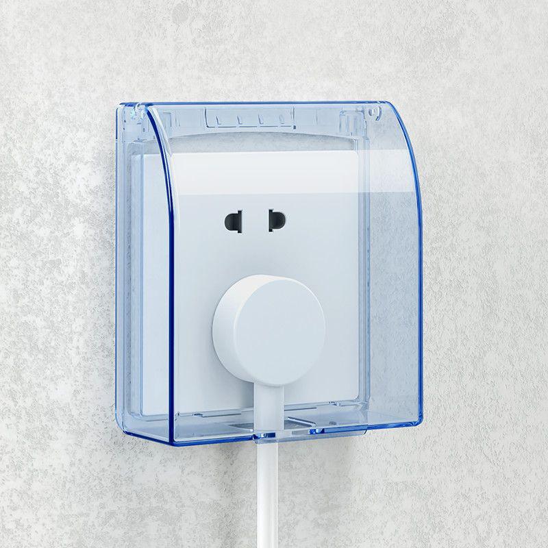 Wall-Mounted Switch Protective Cover Self-Adhesive Enlarged Plastic Socket Waterproof Box 86 Type Electric Plug Cover Bathroom