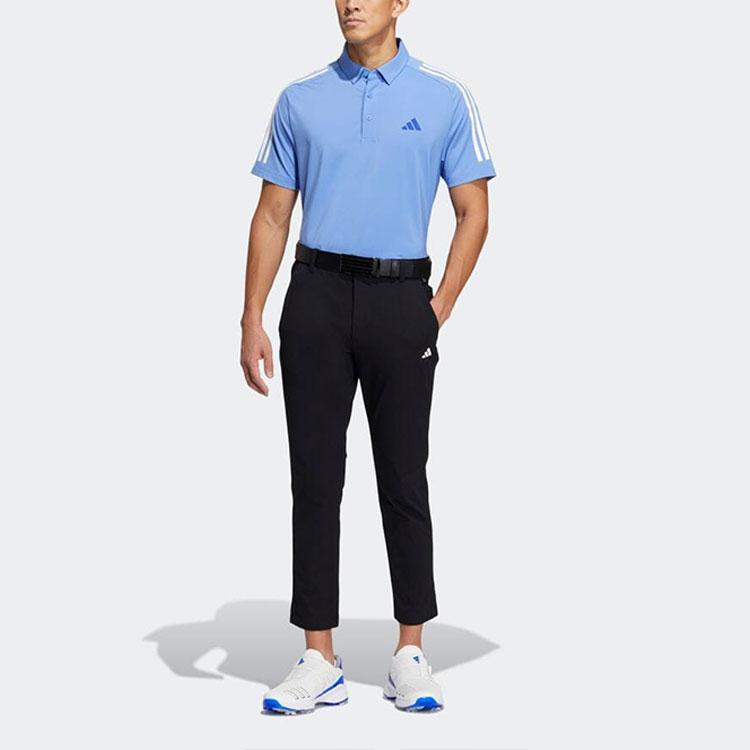 Adidas Three-Stripe Logo Polo Shirt Men Tops Blue HT6864