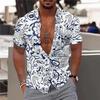 Camicia Comoda da Uomo Albero di Cocco Stampa 3D Hawaiana Spiaggia S-6XLl Manica Corta Top alla Moda Casual