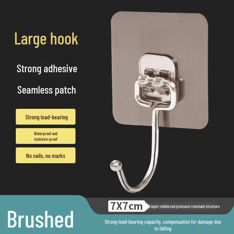 Punch-Free Transparent Wall-Mounted Adhesive Hooks