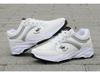 Men's Lightweight White Leather Waterproof Non-Slip Casual Work Sneakers for Autumn