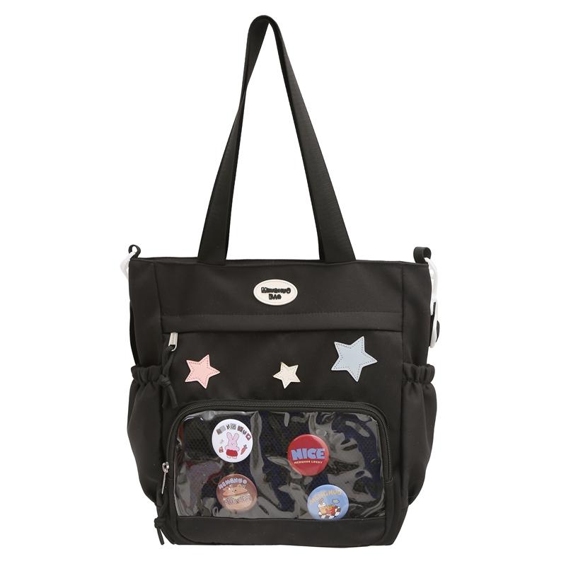 Geantă de umăr transparentă Geantă pentru cărți pentru studenți Geantă cu stele, geantă hobo