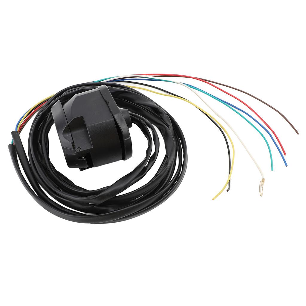 7 Pin Trailer Socket Wiring Kit with 1.5m Cable Towing Socket Wiring Harness for Commercial Vehicles Semi Trailer