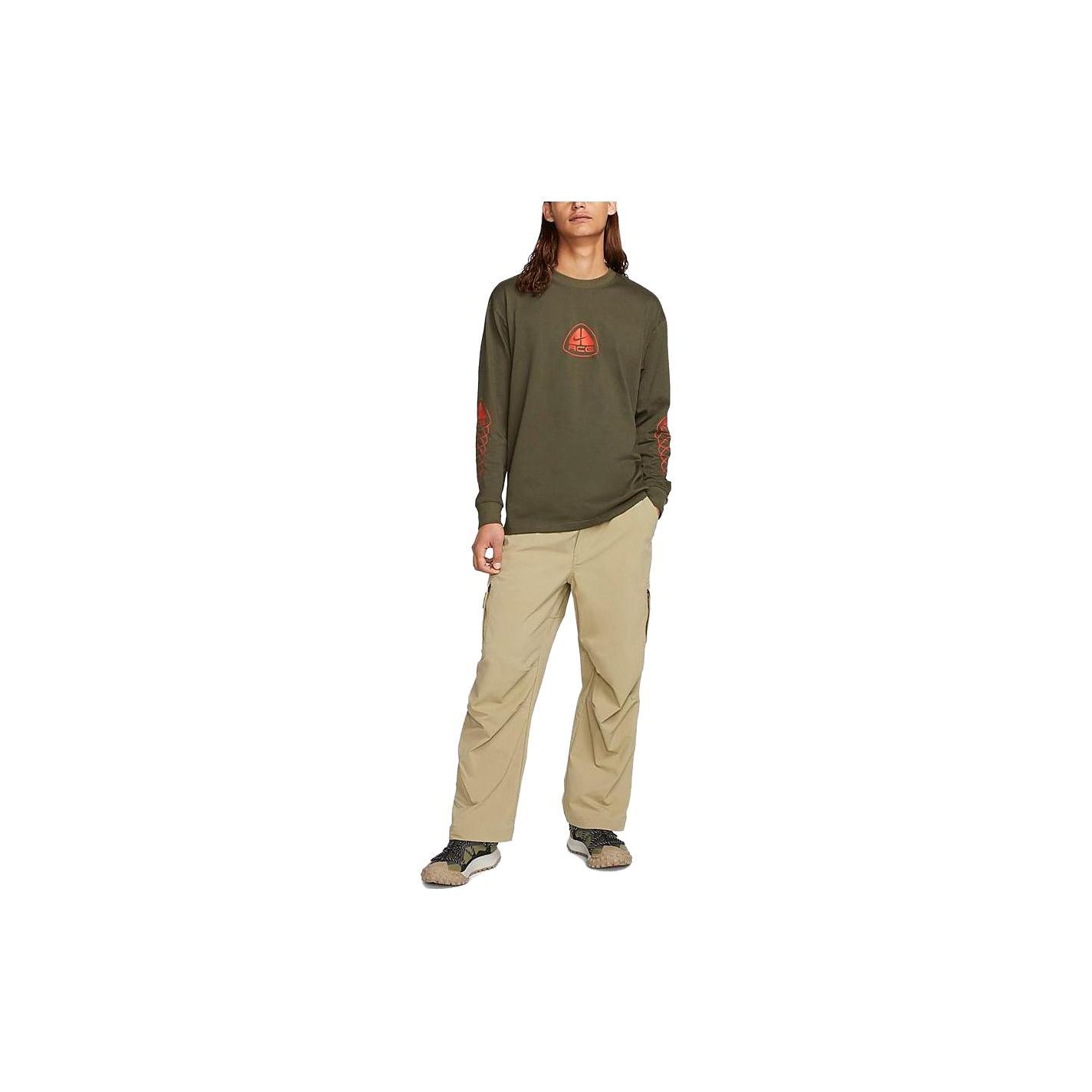 Nike ACG Long Sleeve Tee Lungs  Khaki  Men s DX9454-325 L
