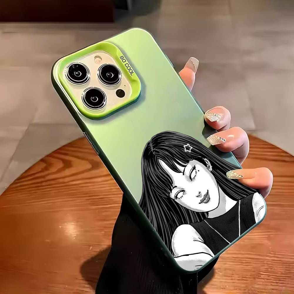 HOT Comics T-Tomie Phone Case Color Silver Shell For IPhone 17 16 15 14 13 12 11 Pro Max Plus
